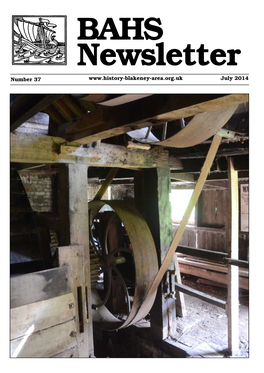 Number 37 July 2014 Spring Outing 2014: Gunton Sawmill