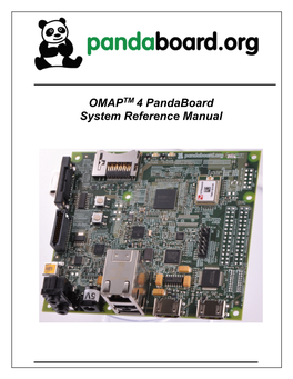 OMAPTM 4 Pandaboard System Reference Manual