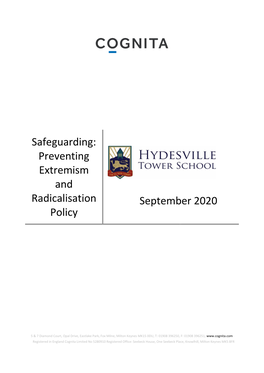 Safeguarding: Preventing Extremism and Radicalisation September 2020 Policy