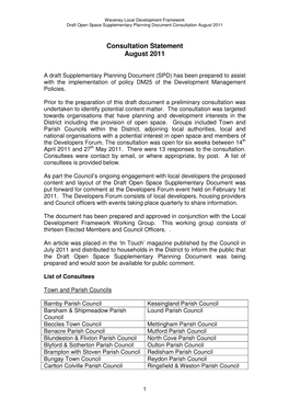 Consultation Statement August 2011