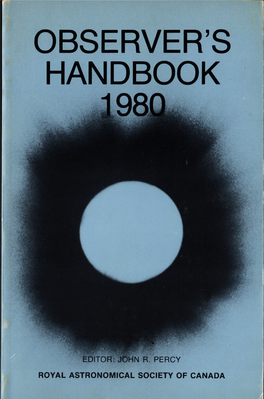 Observer's Handbook 1980