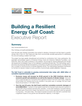 Building a Resilient Energy Gulf Coast: Executive Report