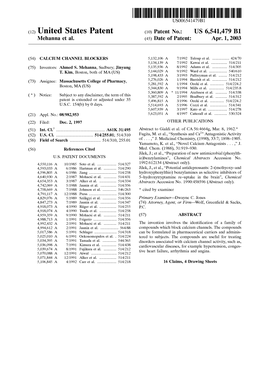 (12) United States Patent (10) Patent No.: US 6,541,479 B1 Mehanna Et Al