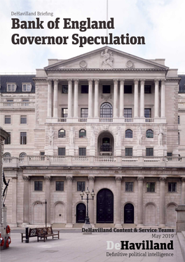 Bank of England Governor Speculation