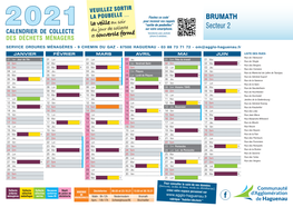 Calendrier 2021 OM Brumath Secteur 2