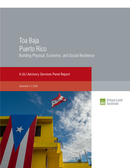Toa Baja Puerto Rico Building Physical, Economic, and Social Resilience