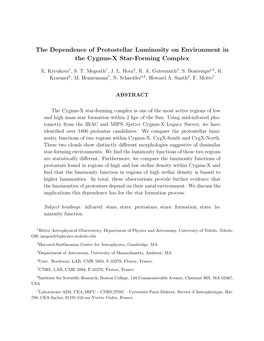 The Dependence of Protostellar Luminosity on Environment in the Cygnus-X Star-Forming Complex