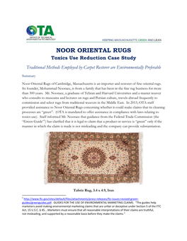 Noor Oriental Rugs Case Study