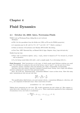 Fluid Dynamics