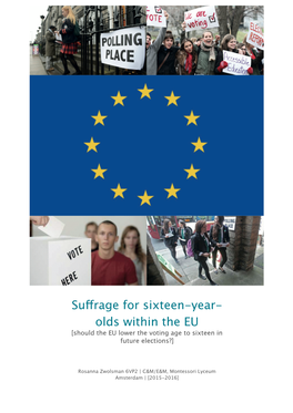 Suffrage for Sixteen-Year- Olds Within the EU