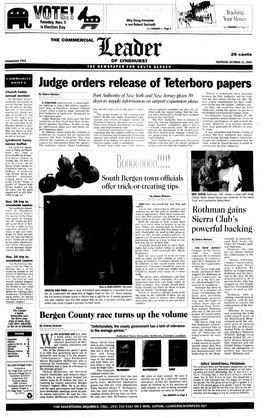 Judge Orders Release of Teterboro Papers BOQQOOOOO!!!!!