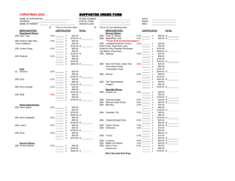 Christmas 2020 Supporter Order Form