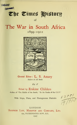 The Times History of the War in South Africa, 1899-1902