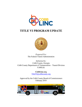 Title Vi Program Update