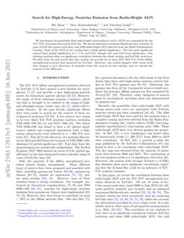 Arxiv:2103.12813V3 [Astro-Ph.HE] 16 Jun 2021 Sar Wind Nebulae [76], Etc