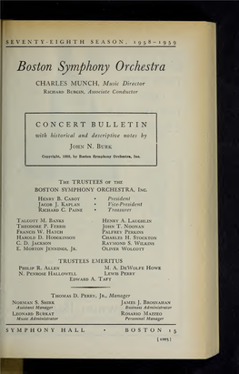 Boston Symphony Orchestra Concert Programs, Season