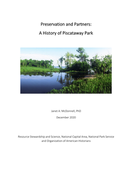 Preservation and Partners: a History of Piscataway Park
