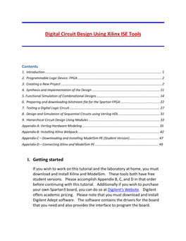 Digital Circuit Design Using Xilinx ISE Tools