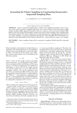 Accounting for Cluster Sampling in Constructing Enumerative Sequential Sampling Plans