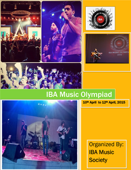 IBA Music Olympiad 10Th April to 12Th April, 2015