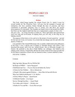 People Like Us Pavan Varma