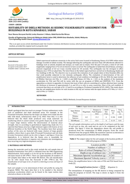 Geological Behavior (GBR) 2(1) (2018) 2