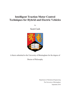 Intelligent Traction Motor Control Techniques for Hybrid and Electric Vehicles