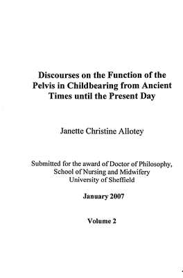 Discourses on the Function of the Pelvis in Childbearing from Ancient Times Until the Present Day