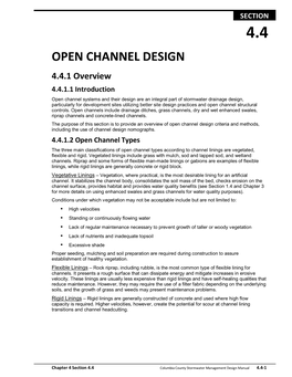 Open Channel Design