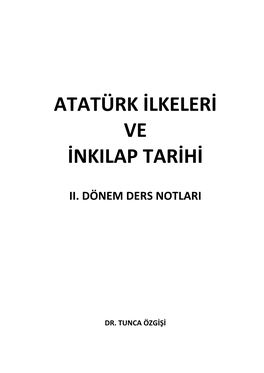 Atatürk Ilkeleri Ve Inkilap Tarihi