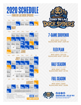 DS 2020 Schedule Ticket Packs