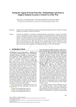 Facing the Appeal of Social Networks: Methodologies and Tools to Support Students Towards a Critical Use of the Web