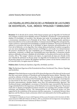 Las Figurillas Epiclásicas De La Pirámide De Las Flores De Xochitecatl, Tlax., México: Tipología Y Simbolismo1