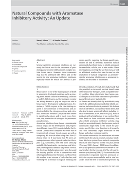 Natural Compounds with Aromatase Inhibitory Activity: an Update