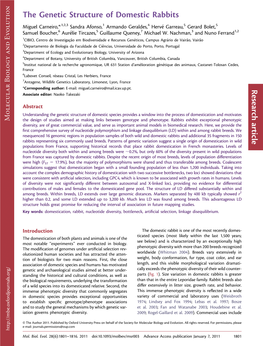 The Genetic Structure of Domestic Rabbits Research Article