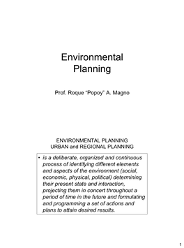 Environmental Planning