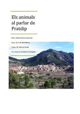 Els Animals Al Parlar De Pratdip