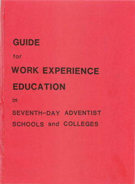 Guide Work Experience Education