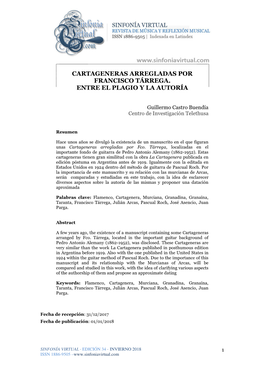 Cartageneras Arregladas Por Francisco Tárrega