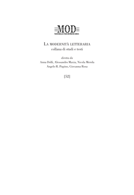 Collana Di Studi E Testi [52]