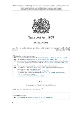 Transport Act 1968