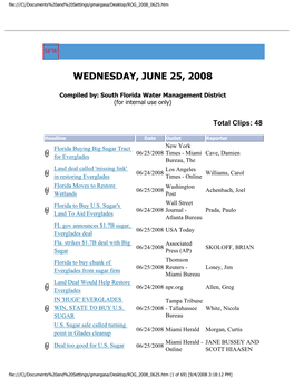 Wednesday, June 25, 2008