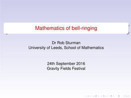 Mathematics of Bell-Ringing