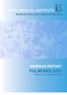 PULMONOLOGY February 17 – February 23, 2019