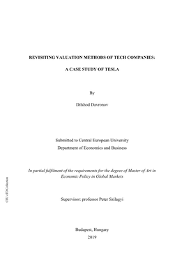 Revisiting Valuation Methods of Tech Companies: a Case