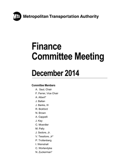 Finance Committee Meeting December 2014