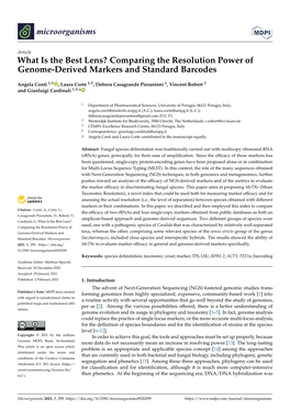 What Is the Best Lens? Comparing the Resolution Power of Genome-Derived Markers and Standard Barcodes