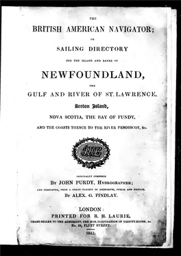 The British American Navigator, Or, Sailing Directory for the Island And