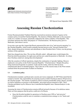 Assessing Russian Chechenization