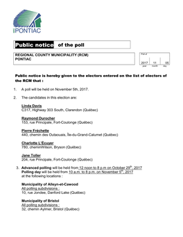 Avis D'inscription Sur La Liste Électorale Municipale